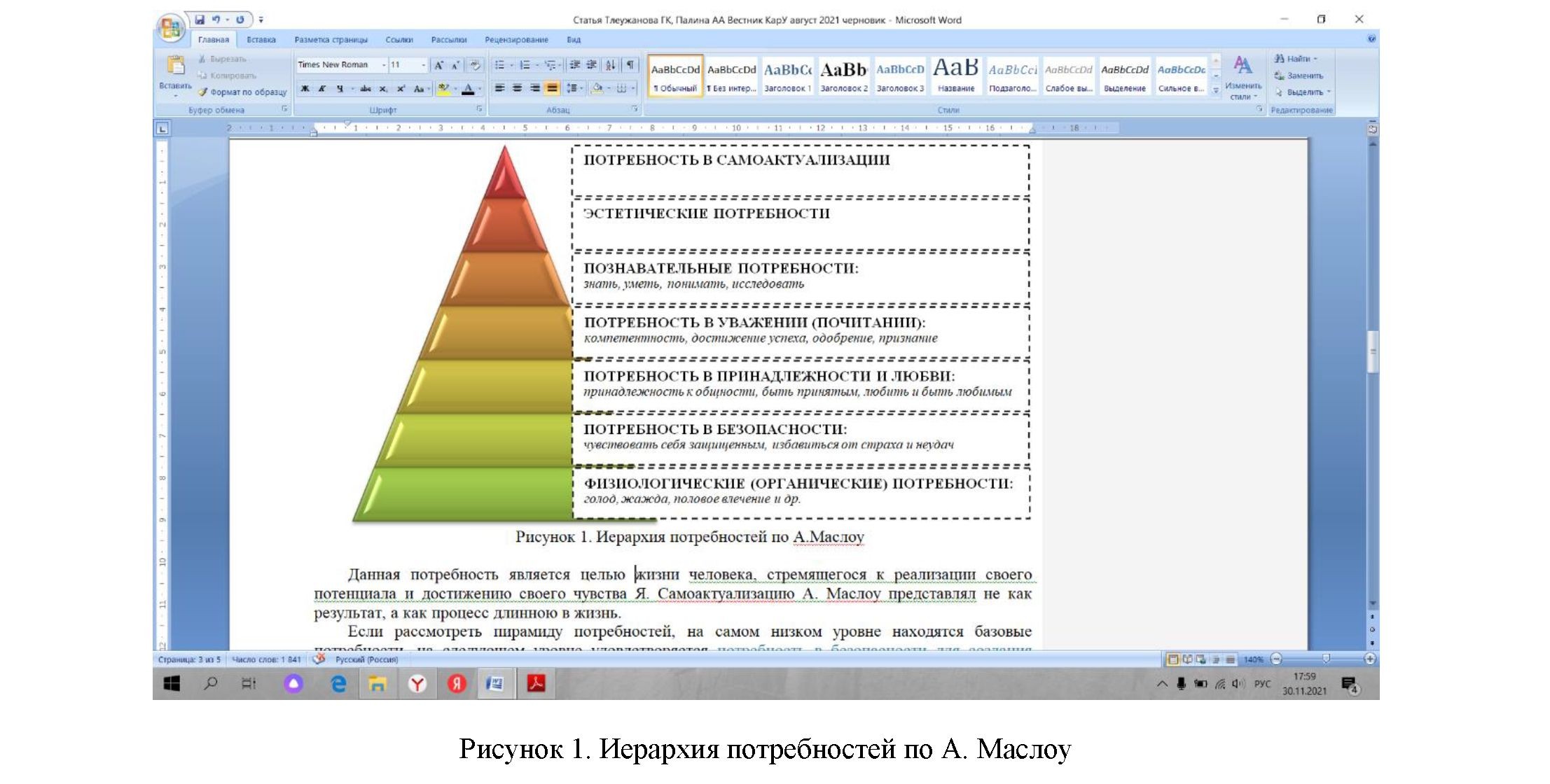 Условия формирования профессиональной идентичности студентов — будущих учителей иностранного языка