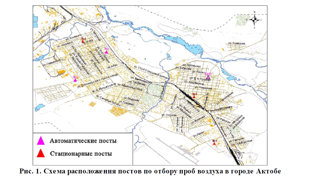 Мониторинг загрязнения атмосферного воздуха Актюбинской области